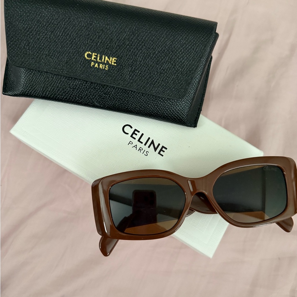 Faux designer CC sunglasses brown and Gold triumph Sunglasses